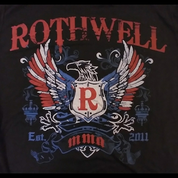 Rothwell MMA men's graphic black tshirt size L - Picture 3 of 7